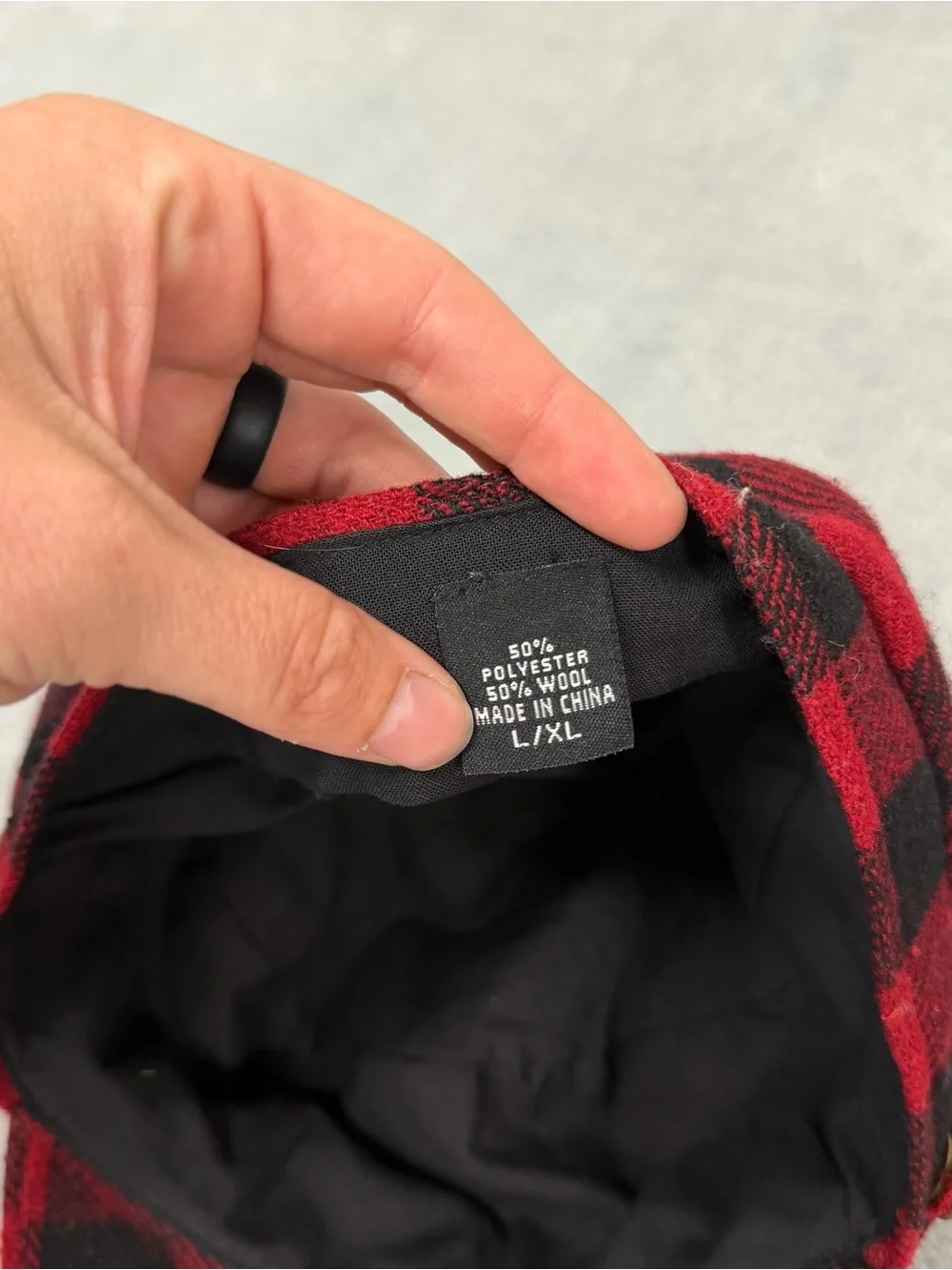 Y2K Fox Racing Buffalo Plaid Cadet Hat Cap Red Black Wool Blend L/XL